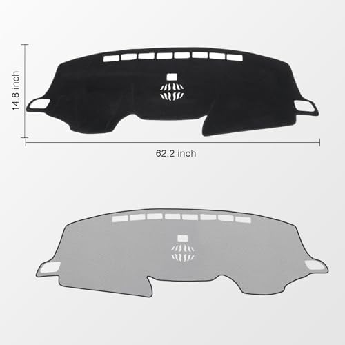 KUST Black Dash Cover for Honda CR-V CRV 2017-2022 Left Hand Driving Non-Slip - Image 3
