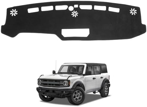 Dash Cover Mat Compatible with Ford Bronco 2021 2022 2023 2024 2025 Car by HPEVA