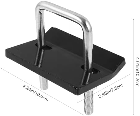 Trailer Hitch Clamp Tightener Steel Black Extra Security Stabilizer - Image 2