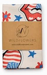 Wildflowers Microfiber Kitchen Towels | Patriotic Tongues by FlourishPetProducts