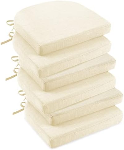 downluxe Indoor Chair Cushions for Dining Chairs, Foam Kitchen Chair Pads by Downluxe