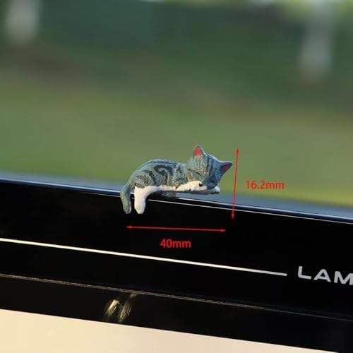 10 Pcs Cute Cat Car Accessories Funny Resin Cat Figurines - Image 7
