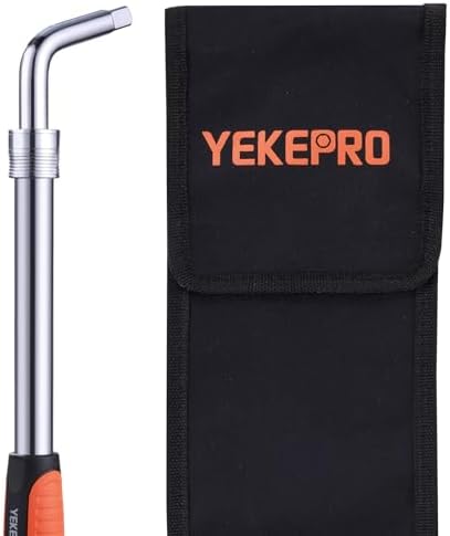 Telescoping Lug Wrench with Pouch, High Torque CR-V Steel by YEKEPRO