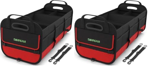 Simniam Large Trunk Organizer for Car, Foldable Multi Compartment Car Trunk by SIMNIAM