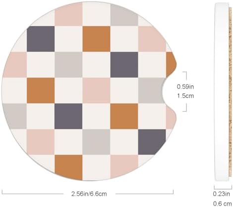 Ceramic Car Coasters – Absorbent Car Cup Holder Coaster Set - Image 4