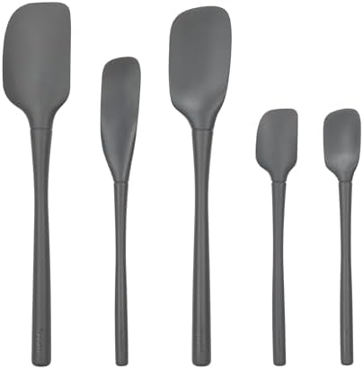 Tovolo Flex Core 5 Piece Silicone Spatula Set Heat Resistant All Silicone by Tovolo
