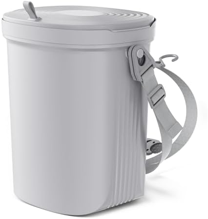 Waretary Car Trash Can with Lid, Leakproof Silicone, 2 Gallon by Createabetterlifeforyou