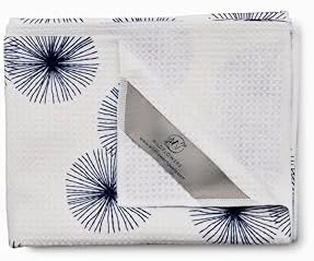 Flourish Wildflowers Microfiber Kitchen Towels | Blue Puff Ball & White Pattern - Image 4