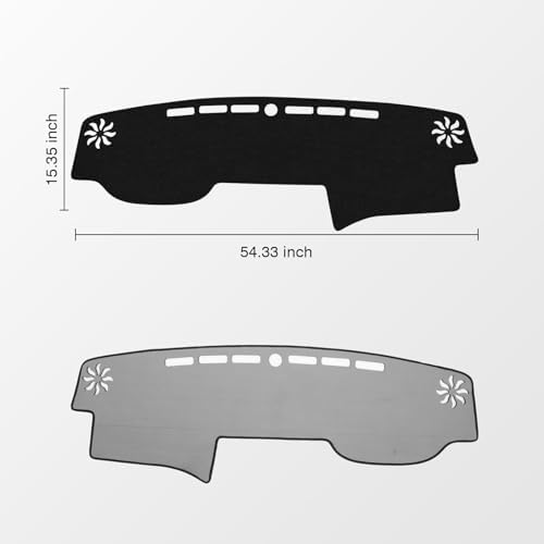 KUST Black Dash Cover for Toyota 4Runner 2010-2024 Non-Slip Dashboard Cover - Image 2