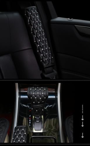2 Pcs Bling Bling Auto Car Shift Gear Cover & Handbrake Cover - Image 4