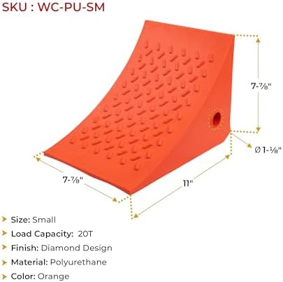 Mytee Products 4 Pack Polyurethane Small Wheel Chock W/Mounting Holes - Image 7