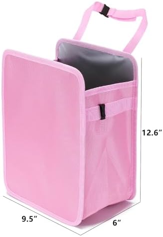 Ginsco 3 Gallons Open-Top Car Trash Can, Large Capacity Hanging Car Trash Bag - Image 2
