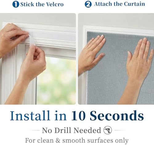 100% Blackout Magic Tape Stick On Curtains Window Shades Pull Down Blackout - Image 3