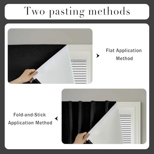 100% Blackout French Door Curtains, Room Darkening Shades Small Window Curtain - Image 5