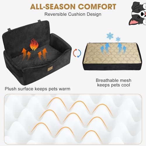 JOEJOY Dog Car Seat for Large Medium Sized Dogs Under 55 lbs, Dog Booster Seat - Image 2