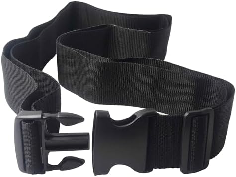 4 Pack Black Luggage Straps, Adjustable Travel Belt - Image 3