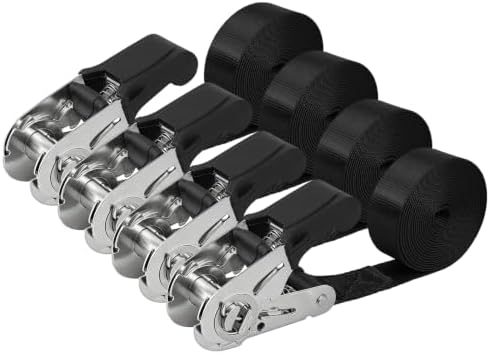 Ayaport Stainless Steel Endless Ratchet Straps, 8FT Cargo Tie Downs by Ayaport