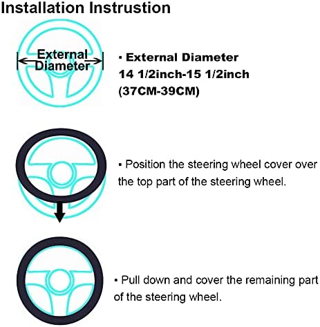 OGLAND Fuzzy Sheepskin Car Steering Wheel Cover - Image 6