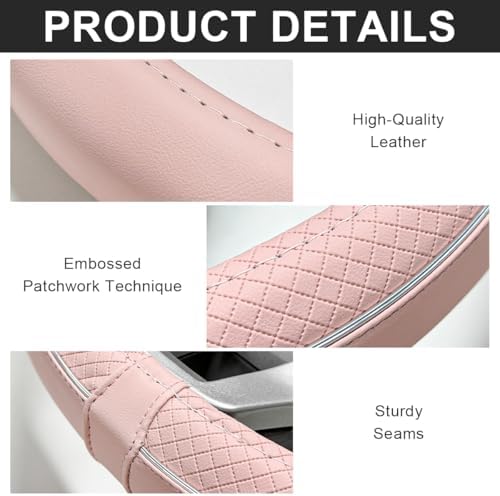Car Steering Wheel Cover, 15 Inch Anti-Slip Breathable Leather Auto Steering - Image 4
