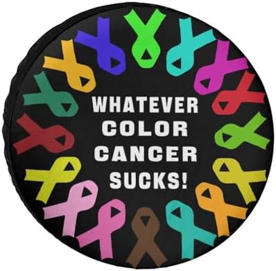 Generic Whatever Color Cancer Sucks Tire Covers, Dust-Proof Weatherproof Wheel by Unknown