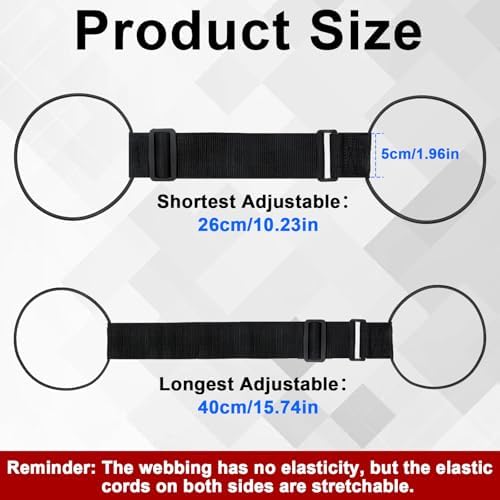2 Pack Luggage Straps for Suitcases, Adjustable Bungee Elastic Belt - Image 2
