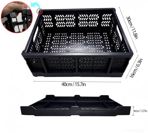 4-Pack 20L Foldable Storage Crates, Heavy Duty Plastic Milk Crates - Image 5