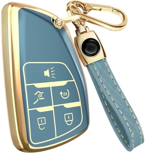Lucrum Compatible with Chevy, Buick Key Fob Cover & Keychain by Lucrum