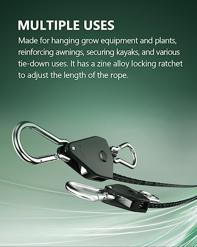 8-Pack 1/8” Ratchet Straps, Heavy Duty Ratchet Tie Down Straps - Image 2