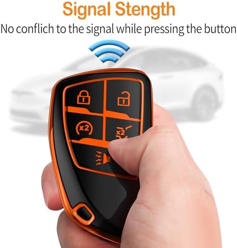 Soft Key Fob Cover with Keychain, 2021-2026 Chevy GMC Smart Key Protector - Image 5