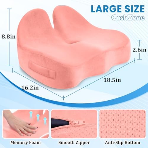 CushZone Ergonomic Seat Cushion, Sciatica Support - Image 2