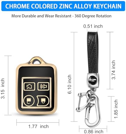 QBUC for Ford 4 Buttons Key Fob Cover - Image 3