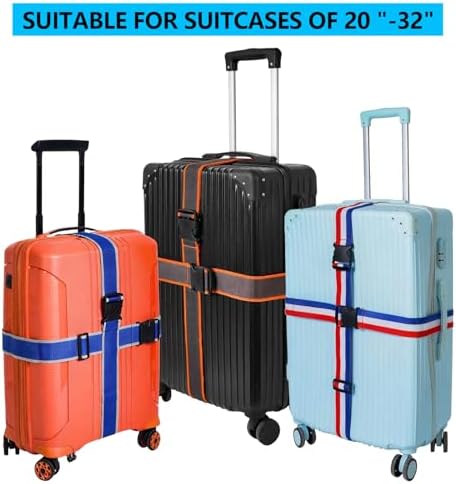 Luggage Straps and Tags Set for Suitcase, 4 Vibrant Color Straps and 4 Tags - Image 4