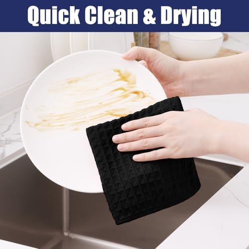 Homaxy Microfiber Waffle Weave Kitchen Towels, 6 Pack - Image 4