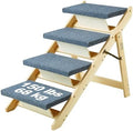 SKYSHALO Wooden Pet Steps and Ramp Combo, 2-in-1 Design, Foldable Access by VEVOR