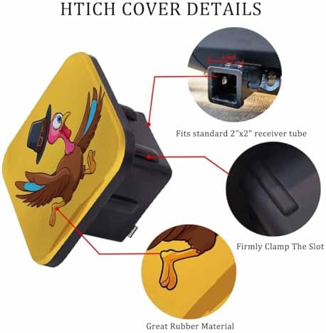 Thanksgiving Truck Hitch Covers Thanksgiving Turkey Funny Rubber Trailer Hitch - Image 3