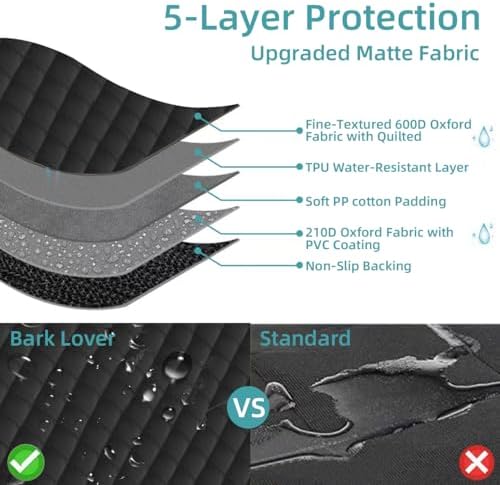 Bark Lover Dog Car Seat Cover for Back Seat, Armrest Compatible, Waterproof - Image 6