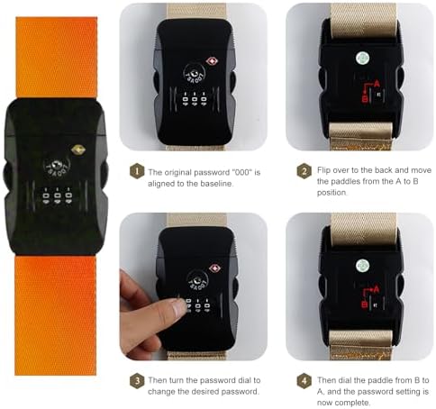 Veki Travel Luggage Straps for Suitcases, TSA Approved - Image 4