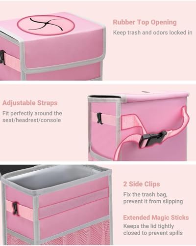 Capolo Car Trash Can with Lid, Leakproof Car Garbage Can - Image 3