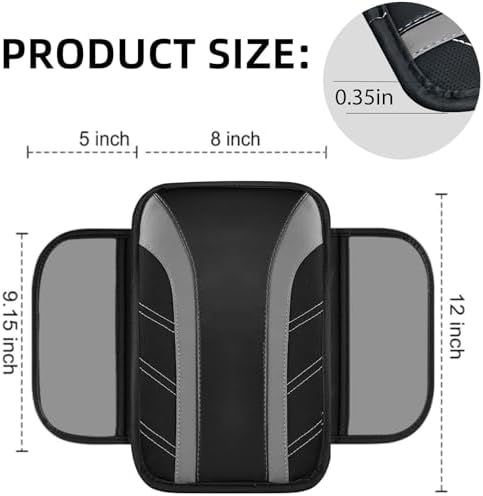 NBTEPEM 6 Pcs Grey Steering Wheel Cover Set, Sport Microfiber Leather Steering - Image 5