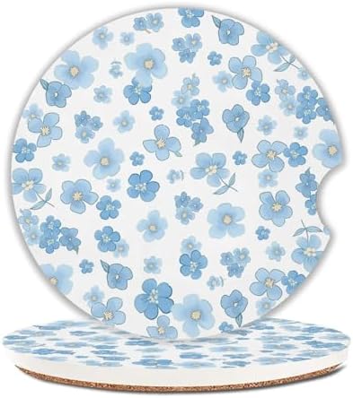 Cute Flowers Car Coasters Set of 2 by Unknown