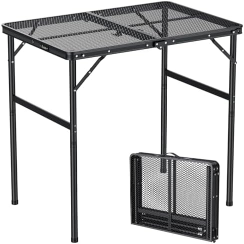 Anbte 3ft Portable Grill Table Max 29.5", 2 Adjustable Heights by Anbte