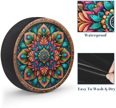 Mandala Spare Tire Cover Waterproof Dust-Proof Spare Wheel Covers - Image 5