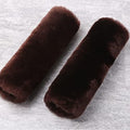 OGLAND 2 Pack Sheepskin Car Seat Belt Cover Pads | Wool Seatbelt Cushions by OGLAND