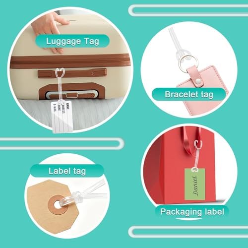 300 Pack Clear Plastic Luggage Straps, Worm Loops - Image 3