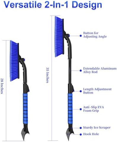 SEAAES 35 Inch Ice Scraper and Snow Brush - Image 6