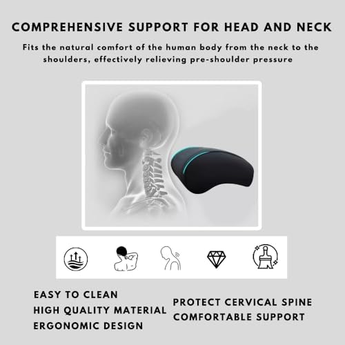 Car Headrest Neck Pillow Support Memory Foam Ergonomic Design Accessory - Image 5