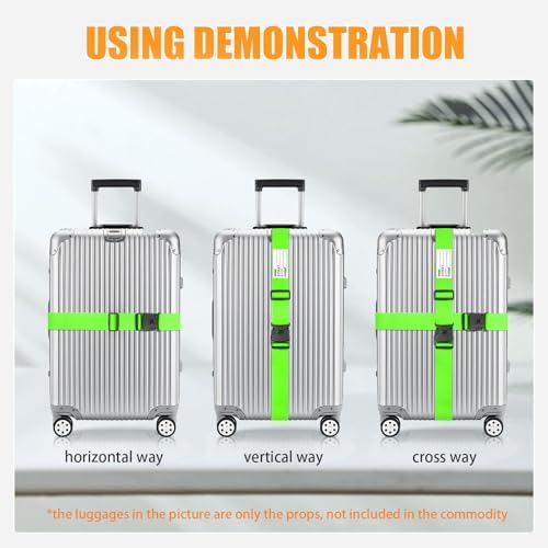 BILIONE Luggage Straps for Suitcases, Adjustable Lockable Suitcase Straps - Image 6