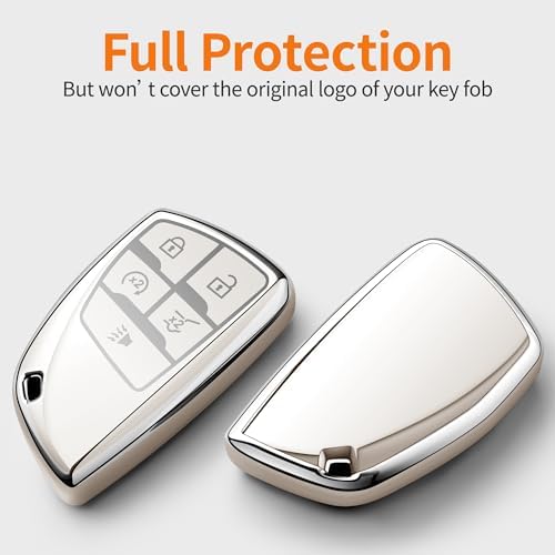 Soft Key Fob Cover with Keychain, 2021-2026 Chevy GMC Smart Key Protector - Image 3