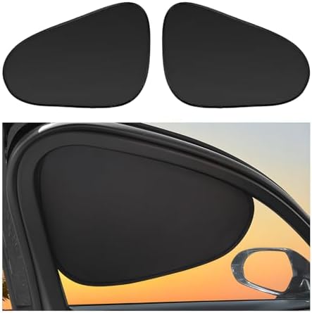 2 PCS Car Side Window Sun Shade, Static Cling Privacy Curtain Front Window by Unknown