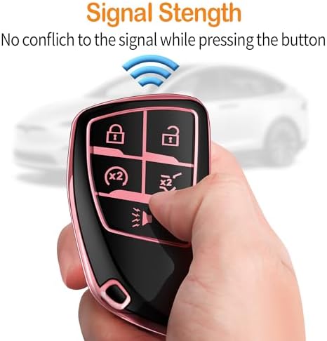 Soft Key Fob Cover with Keychain, 2021-2026 Chevy GMC Smart Key Protector - Image 5